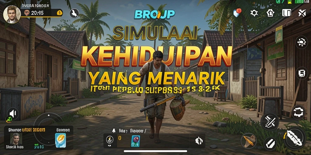 Screenshot gameplay BROJP menampilkan interaksi karakter yang dinamis.