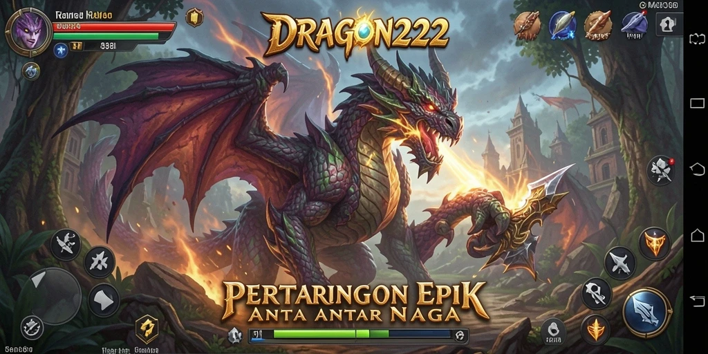 Screenshot gameplay pertarungan seru di DRAGON222.