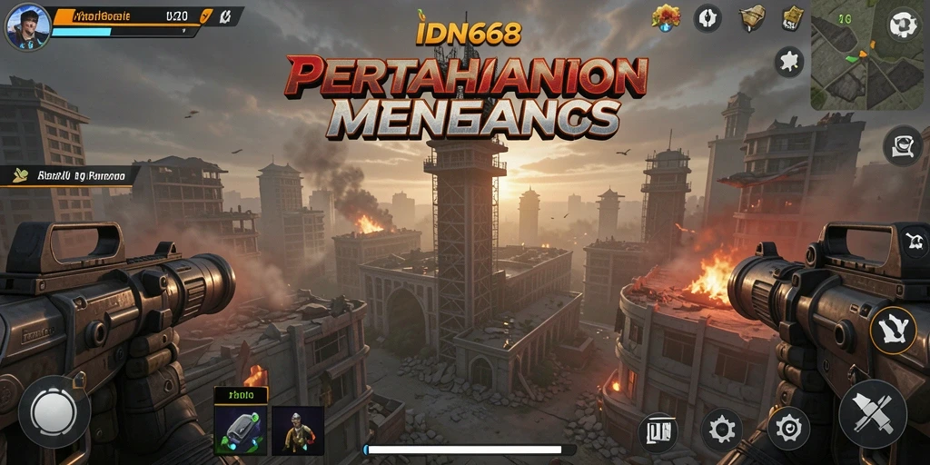 Tangkapan layar gameplay menara pertahanan yang intens dan strategis.